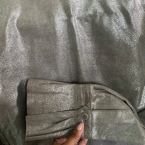 Metallic Faux Leather jacket - Picture 3 of 4